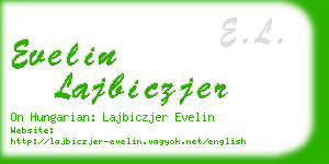 evelin lajbiczjer business card